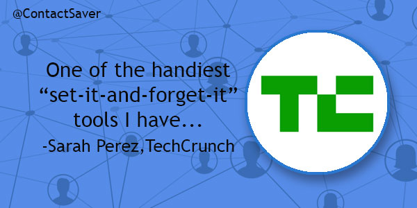 ContactSaver News: We’re Featured on TechCrunch!